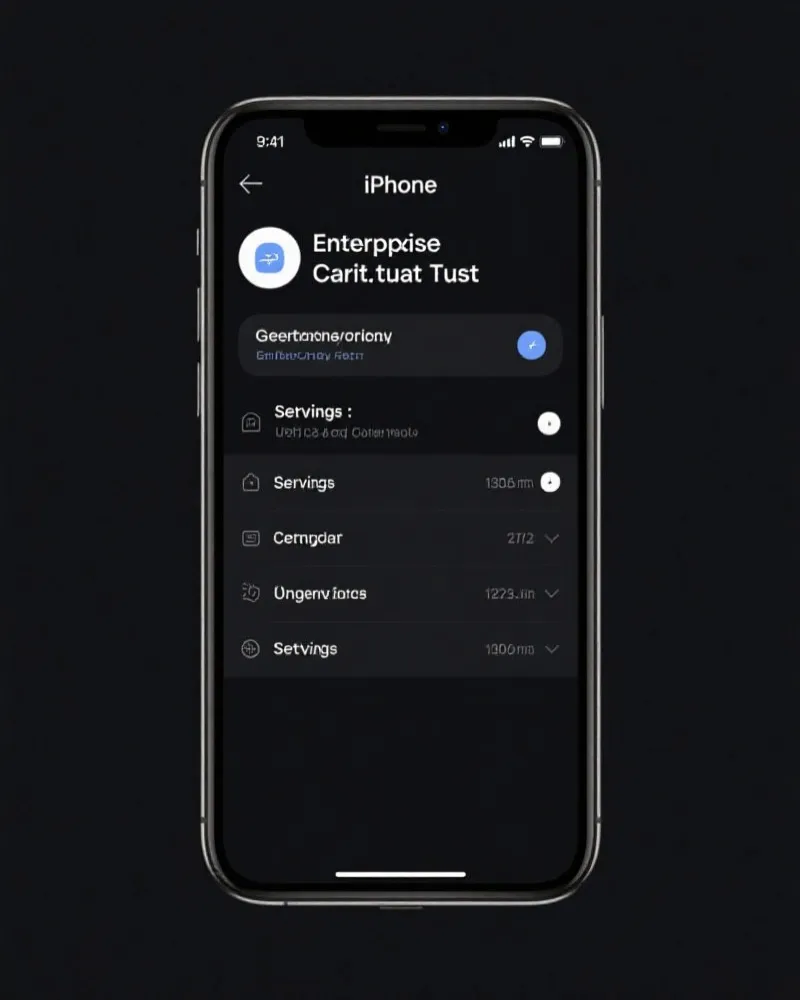 iOS企业级证书信任配置示意图